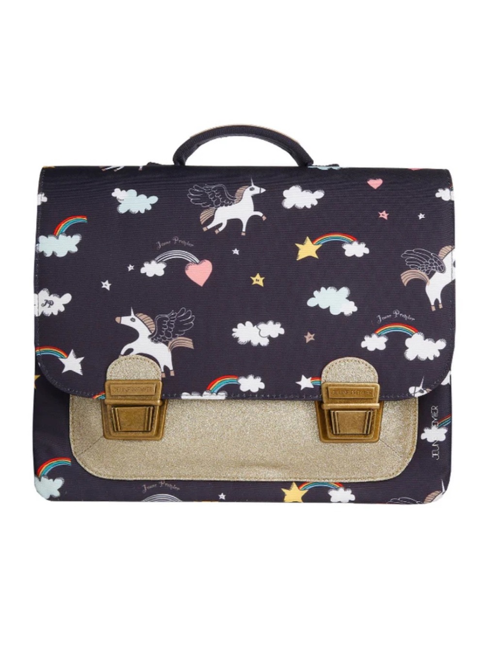 Premier Kids Unicorn Satchel in Navy, Gold and Pink